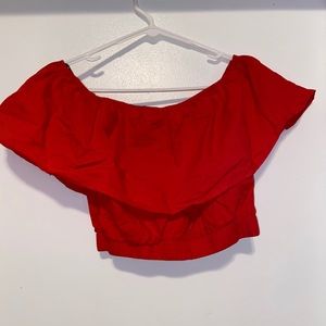 Off shoulder crop top